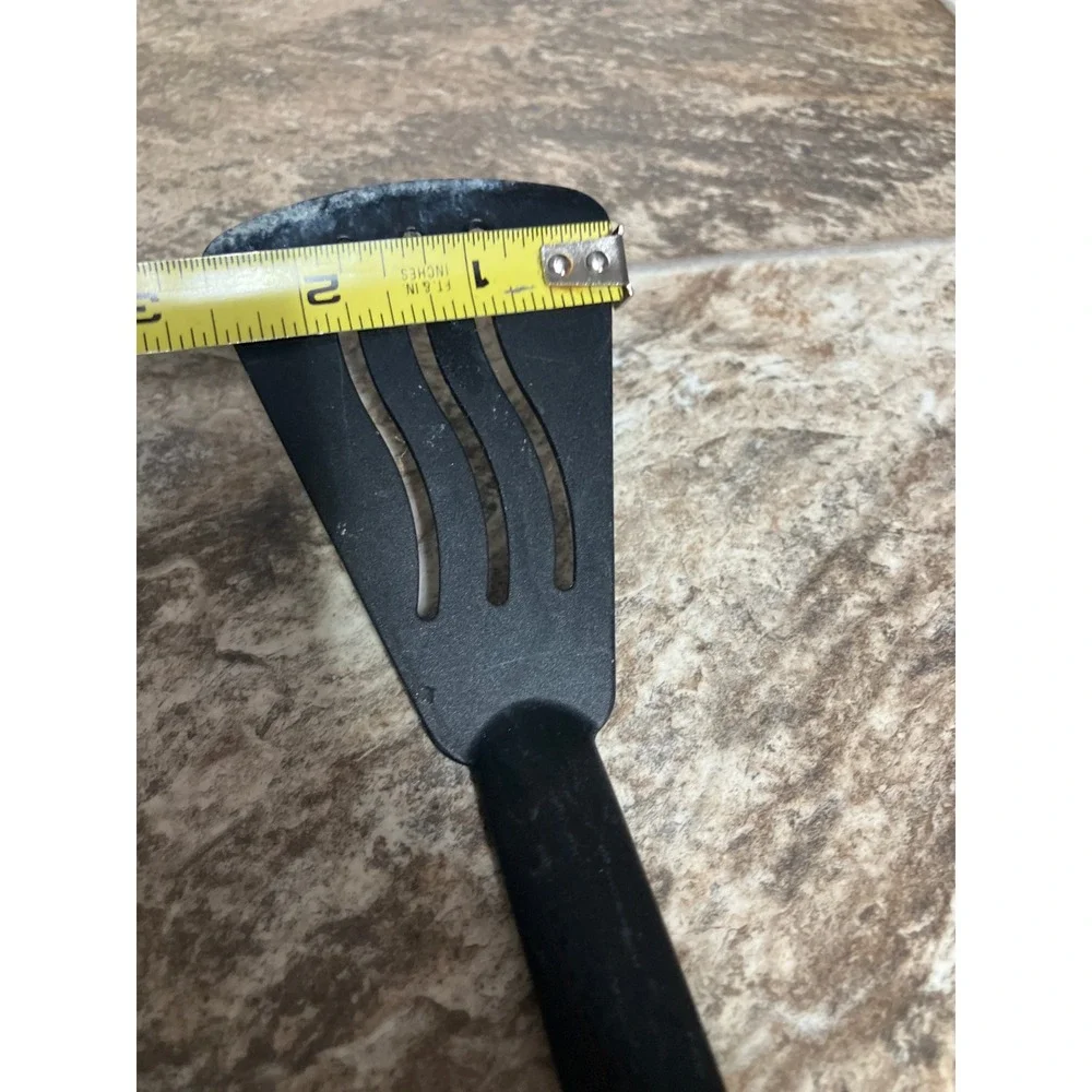 IKEA Black Nylon Slotted Turner Spatula 17535 Made in Sweden Heat Resistant 11in